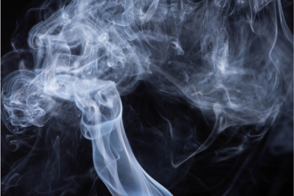 white smoke depicting exhaust gases