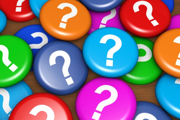 colorful question mark symbols depicting FAQs