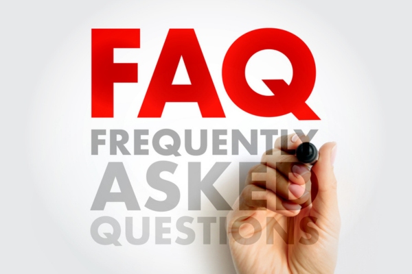 FAQ frequently asked question on a virtual board depicting questions about furnace noises